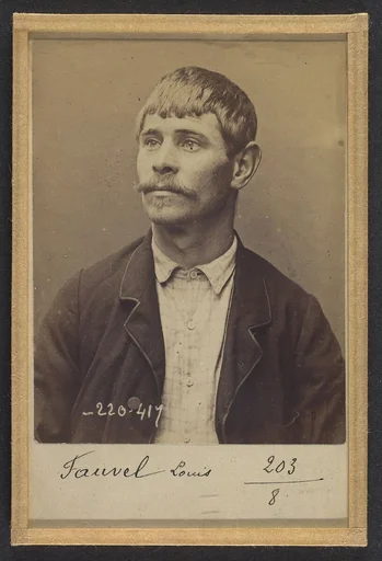 Fauvel. Louis. 27 ans, né le 14/4/67 à Écouché (Orne). Tourneur. Anarchiste. 2/7/94.