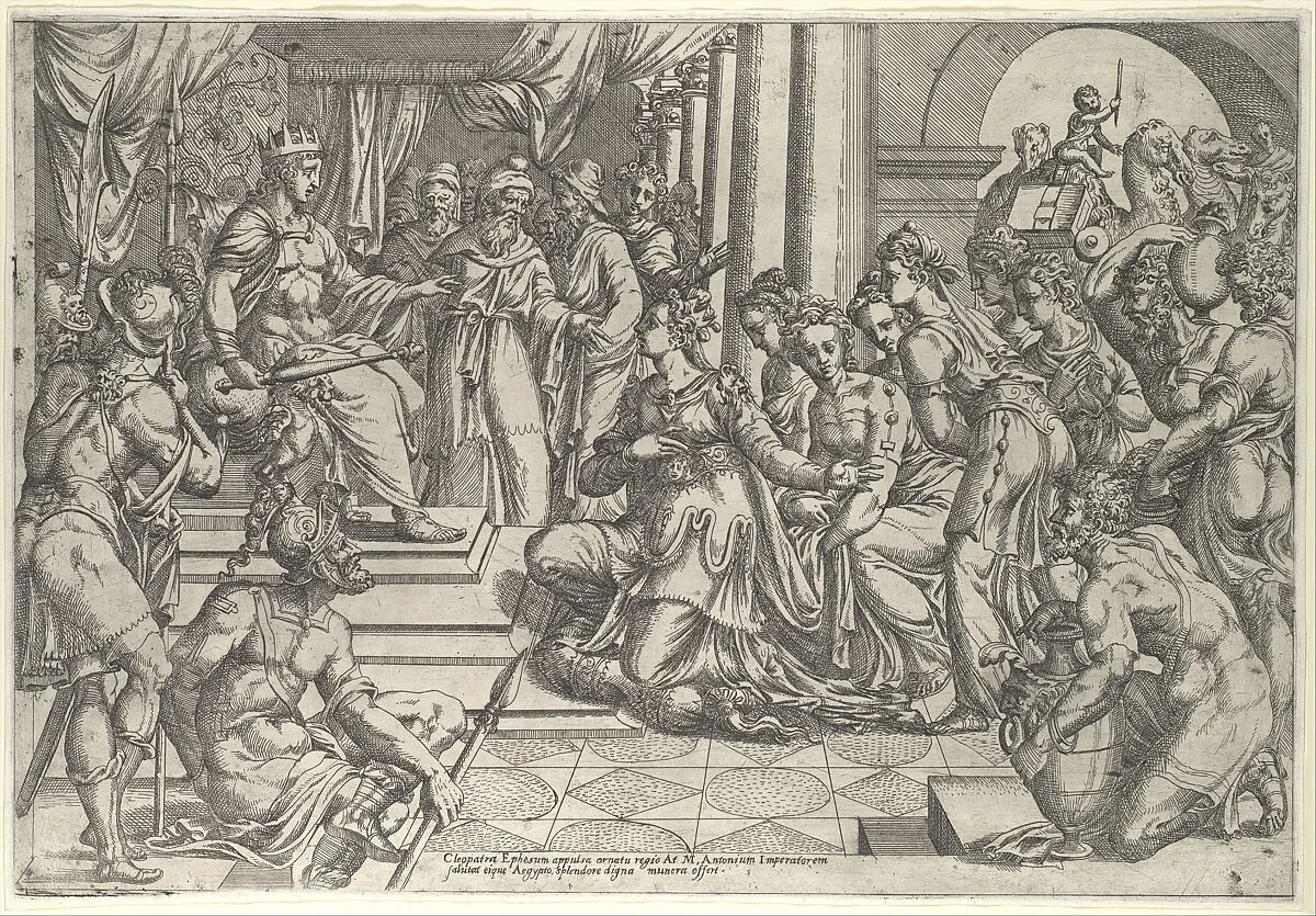 Solomon and the Queen of Sheba — Anonymous, French, School of Fontainebleau, 16th century|Maarten van Heemskerck