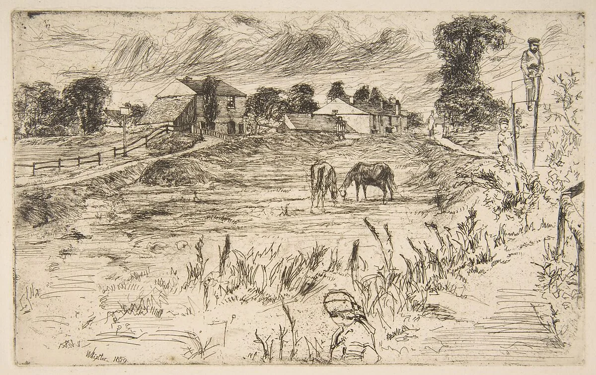 Landscape with the Horse (Landscape with Horses) — James McNeill Whistler