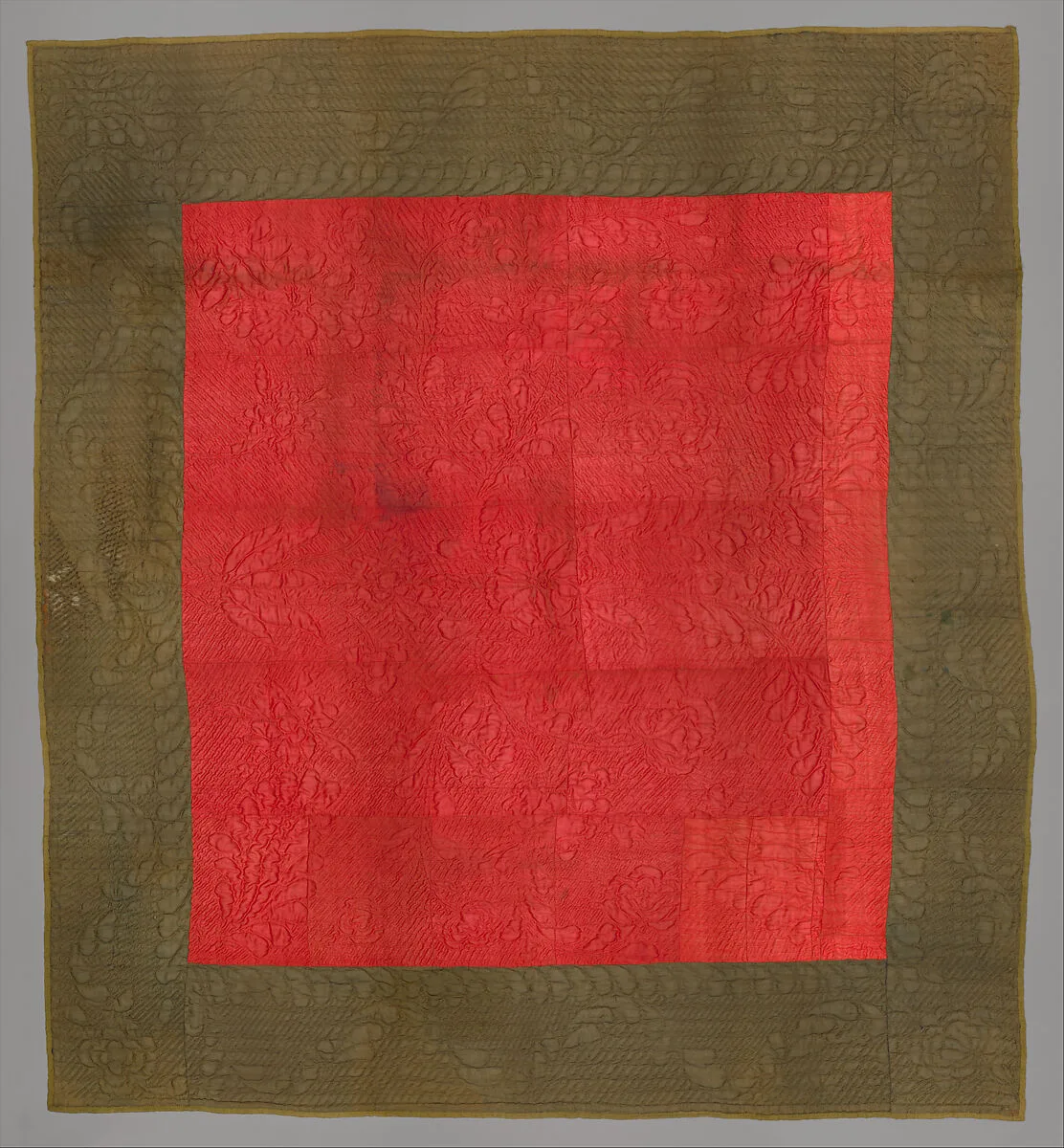 Quilt, calamanco — Unknown
