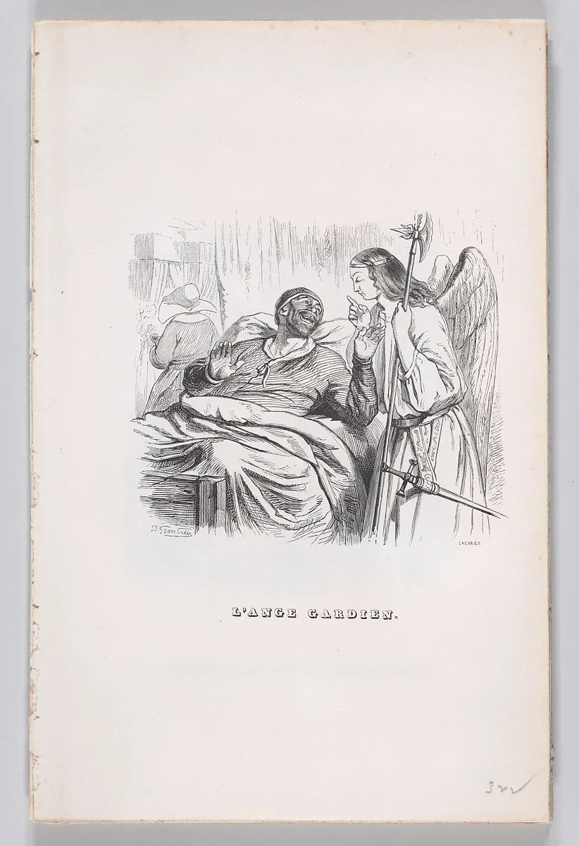 "The Guardian Angel" from The Complete Works of Béranger — Pierre Jean de Béranger|Fournier & Perrotin|J. J. Grandville|Cherrier