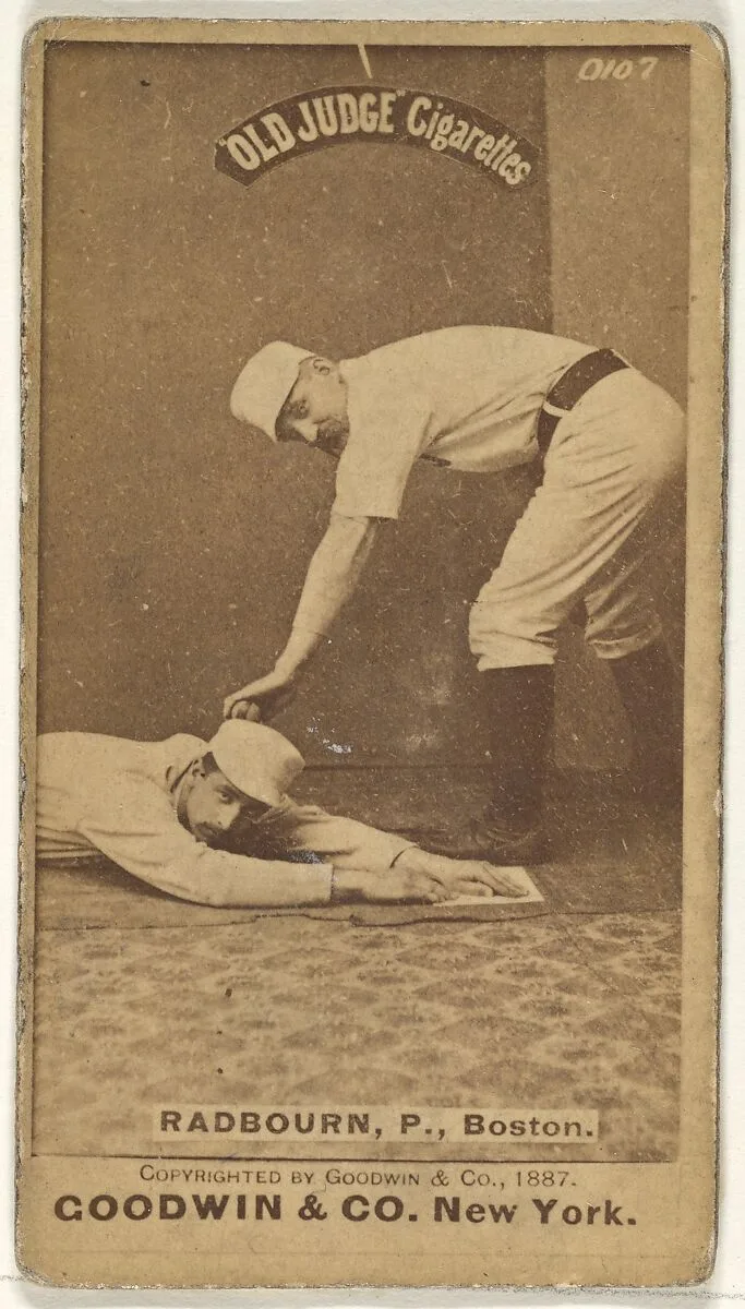 Radbourn, Pitcher, Boston, from the Old Judge series (N172) for Old Judge Cigarettes — Goodwin & Company