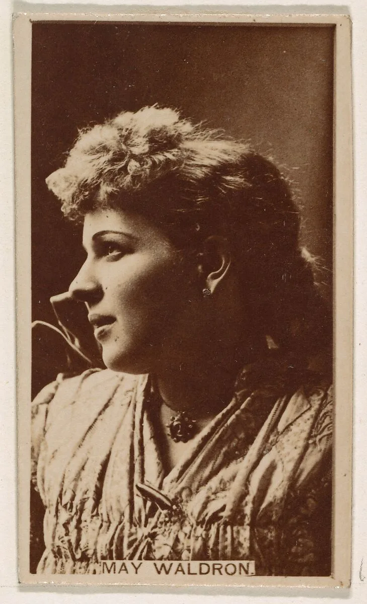 May Waldron, from the Actresses series (N245) issued by Kinney Brothers to promote Sweet Caporal Cigarettes — Kinney Brothers Tobacco Company