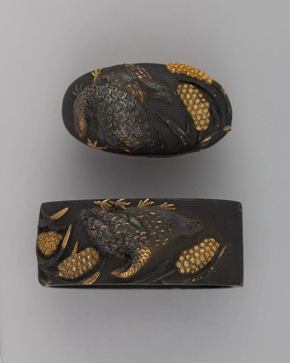 Sword-Hilt Collar and Pommel (Fuchigashira) — Unknown