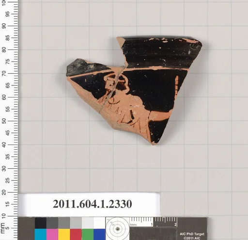 Terracotta rim fragment of a kylix (drinking cup)