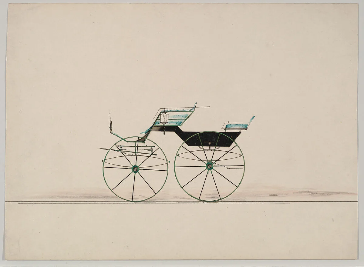 Design for 4 seat Phaeton, no top (unnumbered) — Brewster & Co.