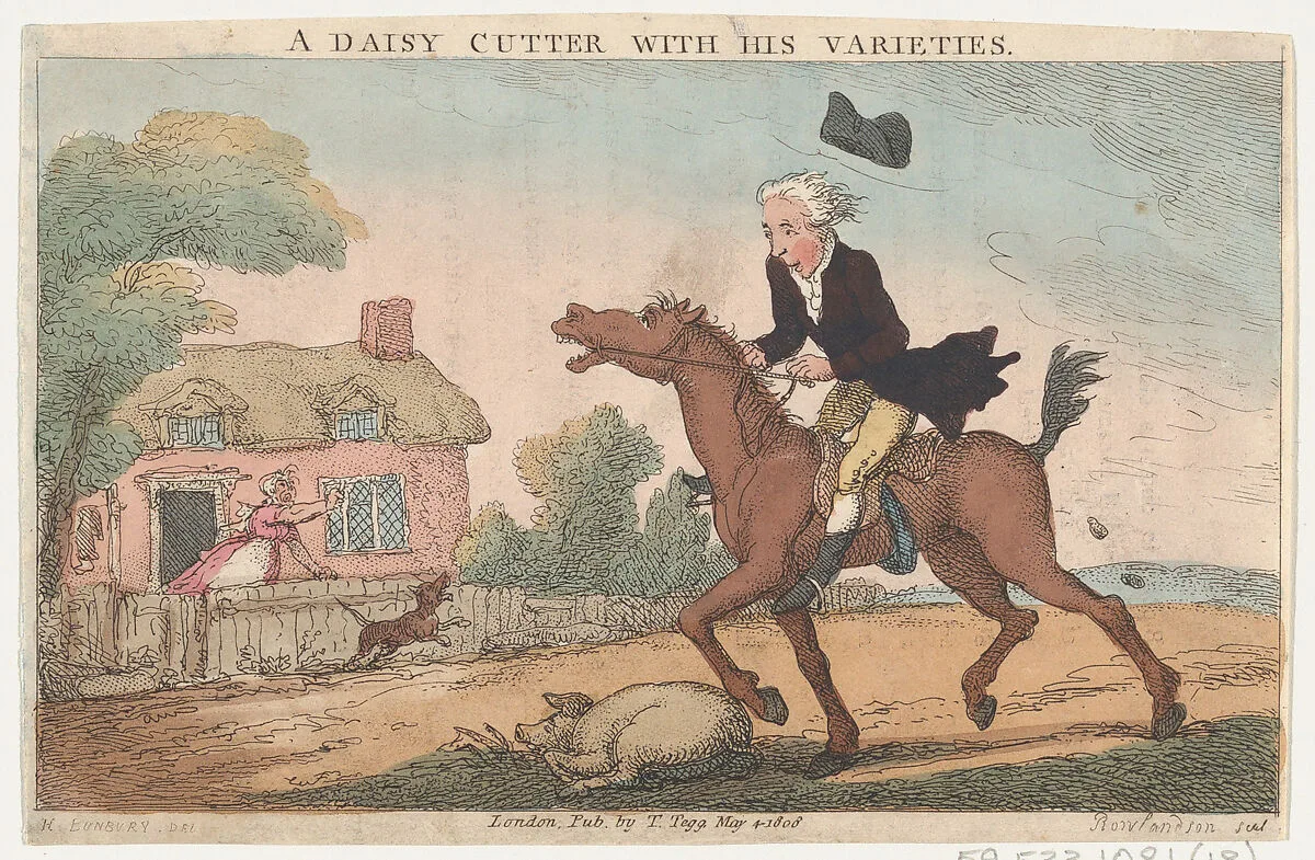A Daisy Cutter with His Varieties — Thomas Tegg|Thomas Rowlandson|Henry William Bunbury