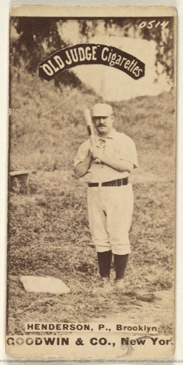 Henderson, Pitcher, Brooklyn, from the Old Judge series (N172) for Old Judge Cigarettes