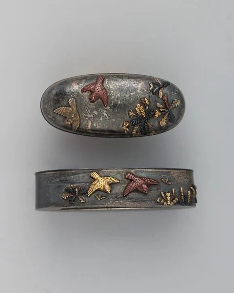 Sword-Hilt Collar and Pommel (Fuchigashira) — Unknown