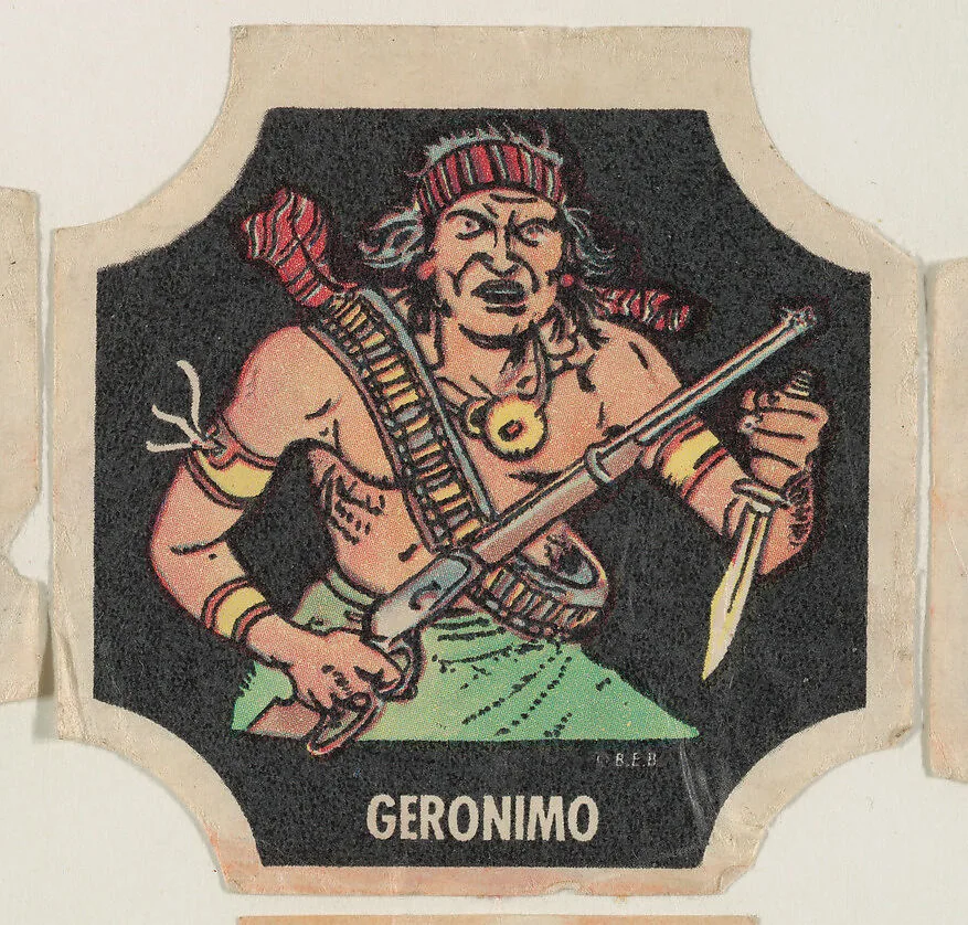 Geronimo, from the Indians and Westerners bread end labels series (D290-10) — Unknown
