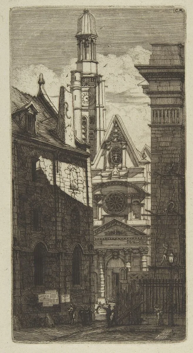 The Church of St. Etienne-du-Mont, Paris — Charles Meryon