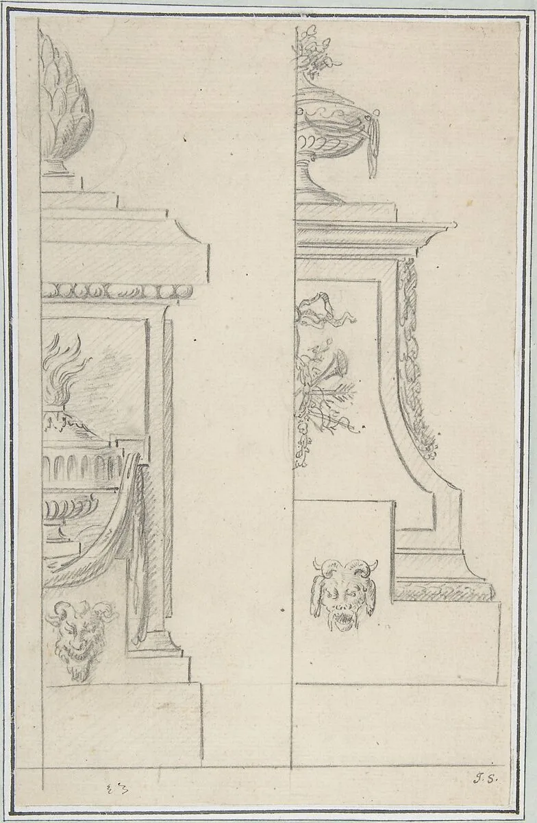 Alternate Designs for Decorated Bases or Pedestals — Anonymous, French, 18th century