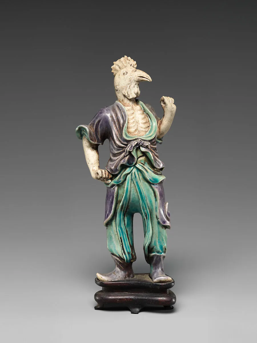 清 素胎彩釉生肖雞俑|Zodiac Figure: Rooster — Unknown