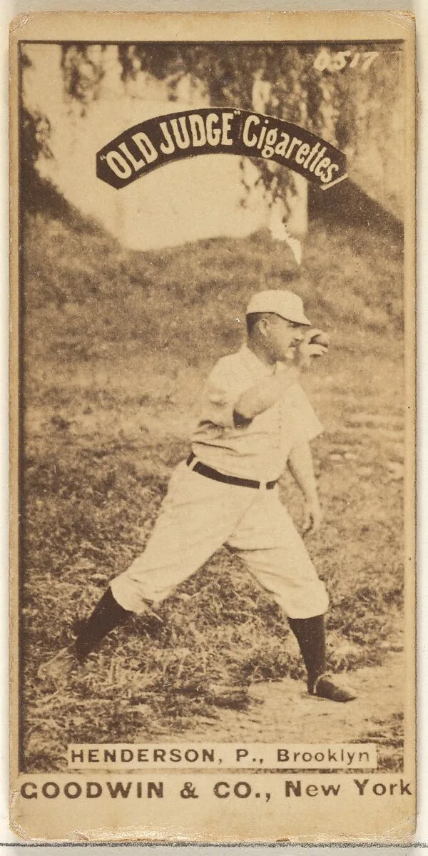 Henderson, Pitcher, Brooklyn, from the Old Judge series (N172) for Old Judge Cigarettes — Goodwin & Company