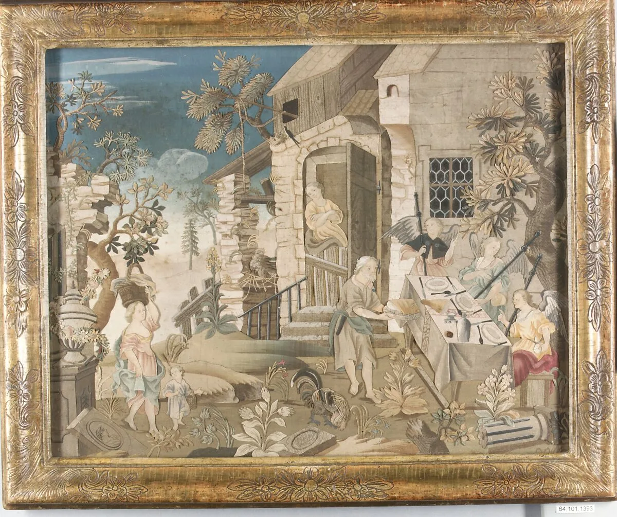 Collage picture with scenes from the story of Abraham — Unknown