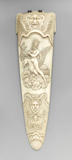 Tobacco rasp carved with Zeus astride an eagle