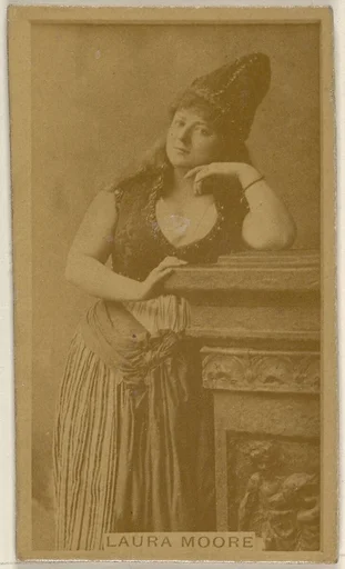 Laura Moore, from the Actors and Actresses series (N45, Type 8) for Virginia Brights Cigarettes
