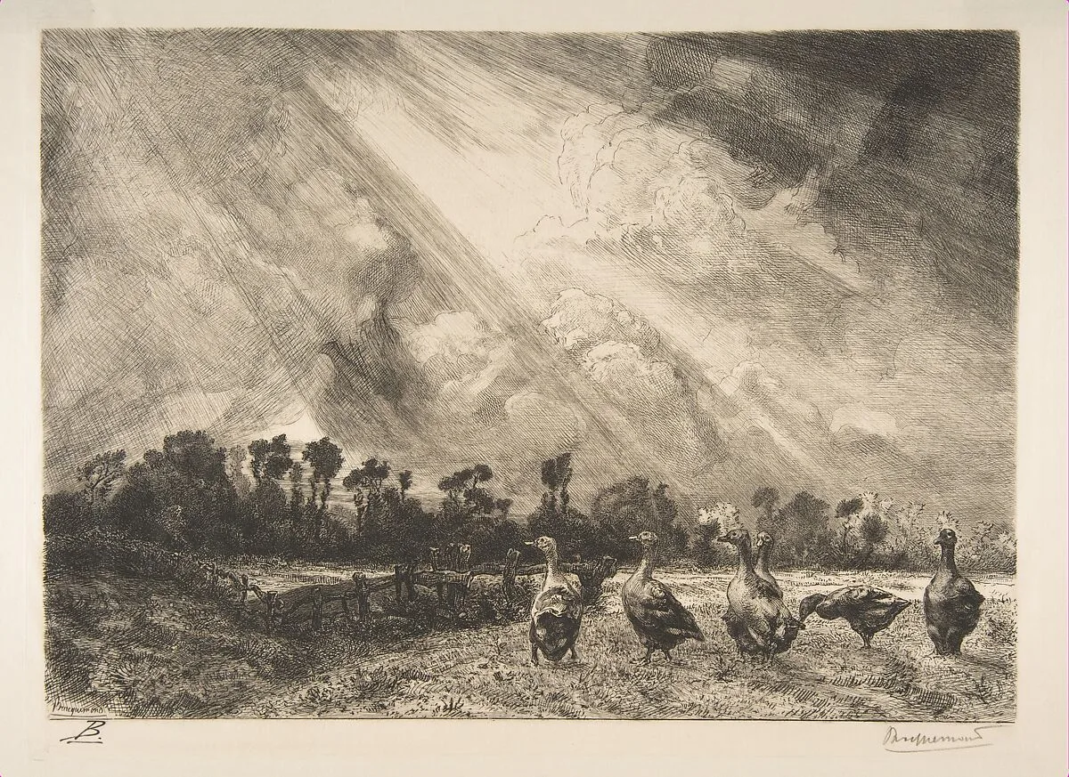 La Nuée d'orage — Félix Bracquemond