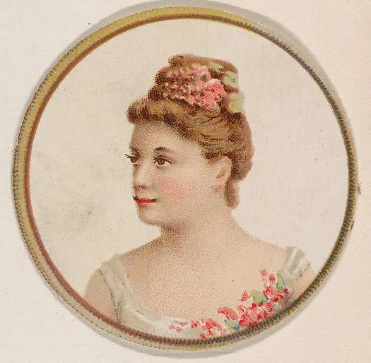 Portrait of woman, from the Novelties series (N228, Type 2) issued by Kinney Bros. — Kinney Brothers Tobacco Company