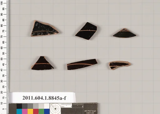 Terracotta fragments of kylikes (drinking cups)