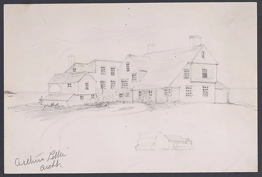 Wooden House near the Water (perhaps an early idea for Cliffs, Manchester, Massachusetts)