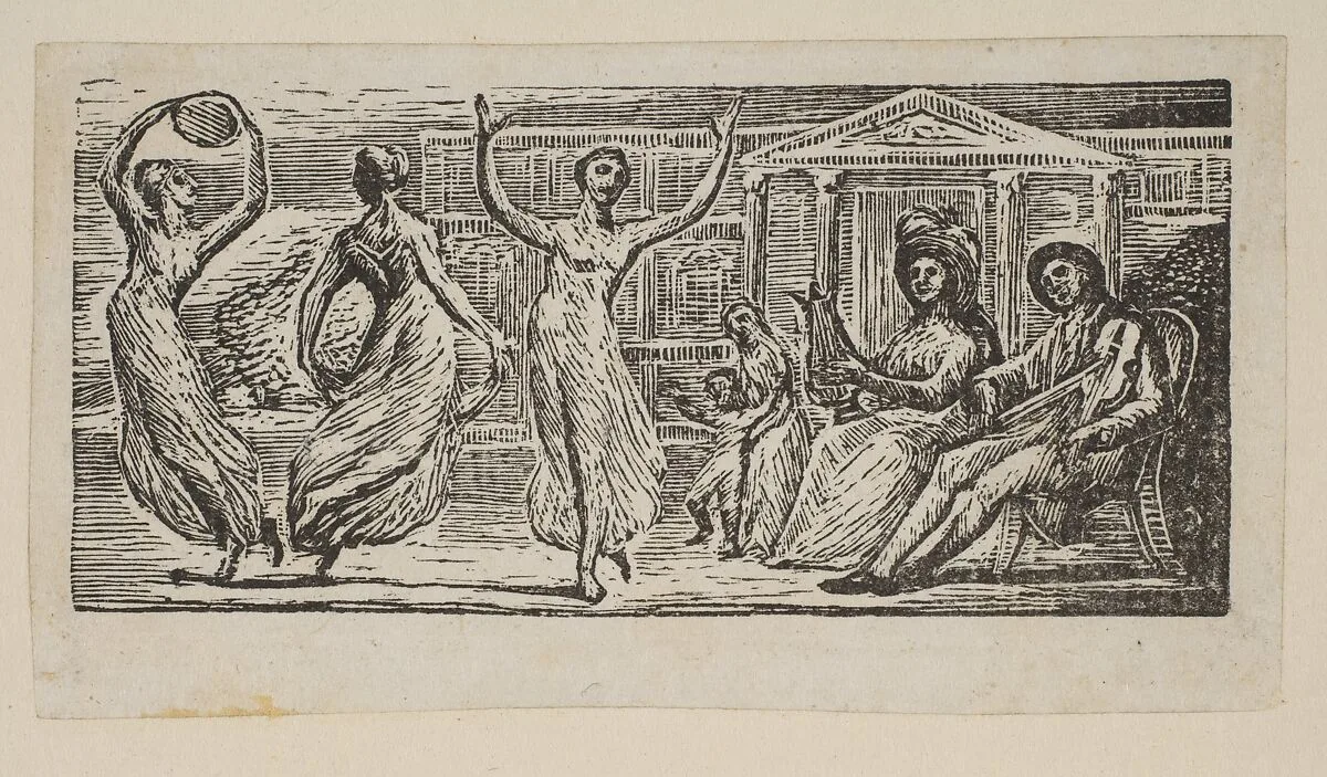 Menalcus Watching Women Dance, from Thornton's "Pastorals of Virgil" — William Blake|Virgil|Robert John Thornton