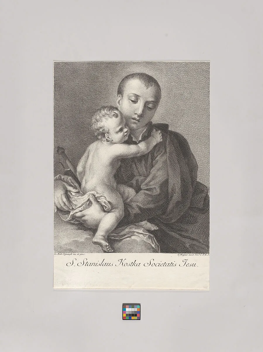 Saint Stanislaus Kostka holding the Christ child in his arms — Saint Stanislaus Kostka|Joseph Wagner|Giambettino Cignaroli