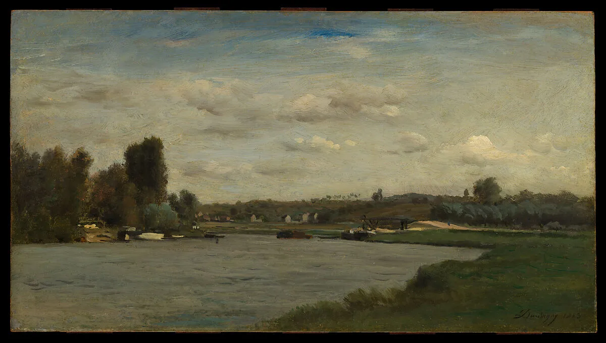 Landscape on a River — Charles-François Daubigny