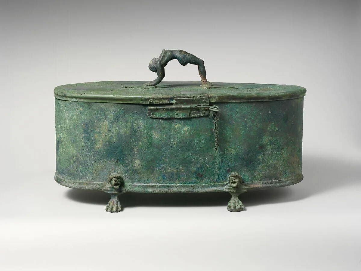 Bronze cista (toiletries box) — Unknown