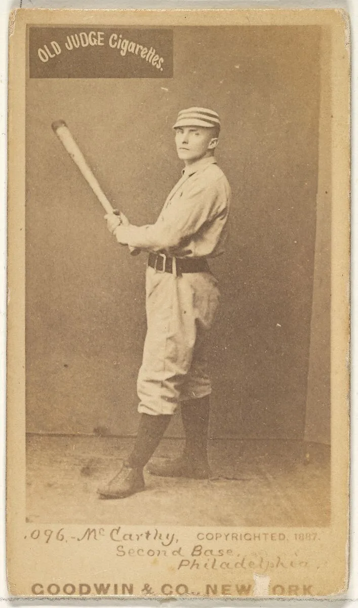 Thomas Francis Michael "Tommy" McCarthy, 2nd Base, Philadelphia, from the Old Judge series (N172) for Old Judge Cigarettes — Goodwin & Company