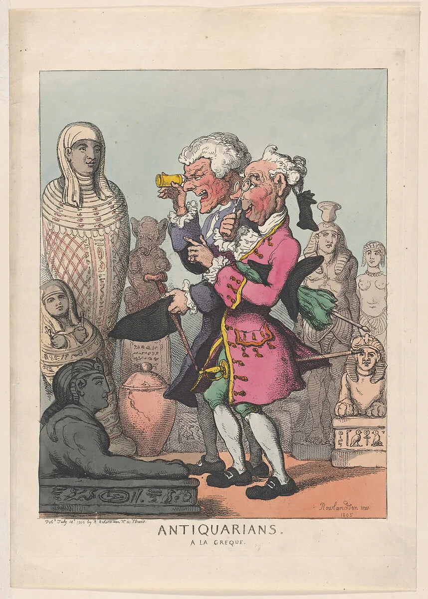 Antiquarians à la Greque — Thomas Rowlandson|Rudolph Ackermann, London