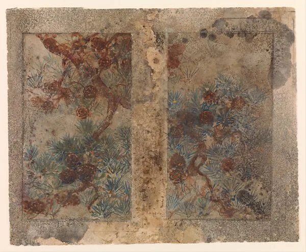 Design for double panel — Louis C. Tiffany|Tiffany Studios|Tiffany Glass Company|Tiffany Glass and Decorating Company