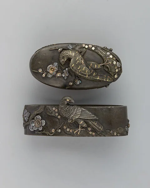 Sword-Hilt Collar and Pommel (Fuchigashira) — Unknown