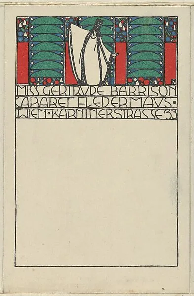 Miss Gertrude Barrison, Cabaret Fledermaus, Vienna Kärntnerstr. 33 — Wiener Werkstätte|Fritz Zeymer