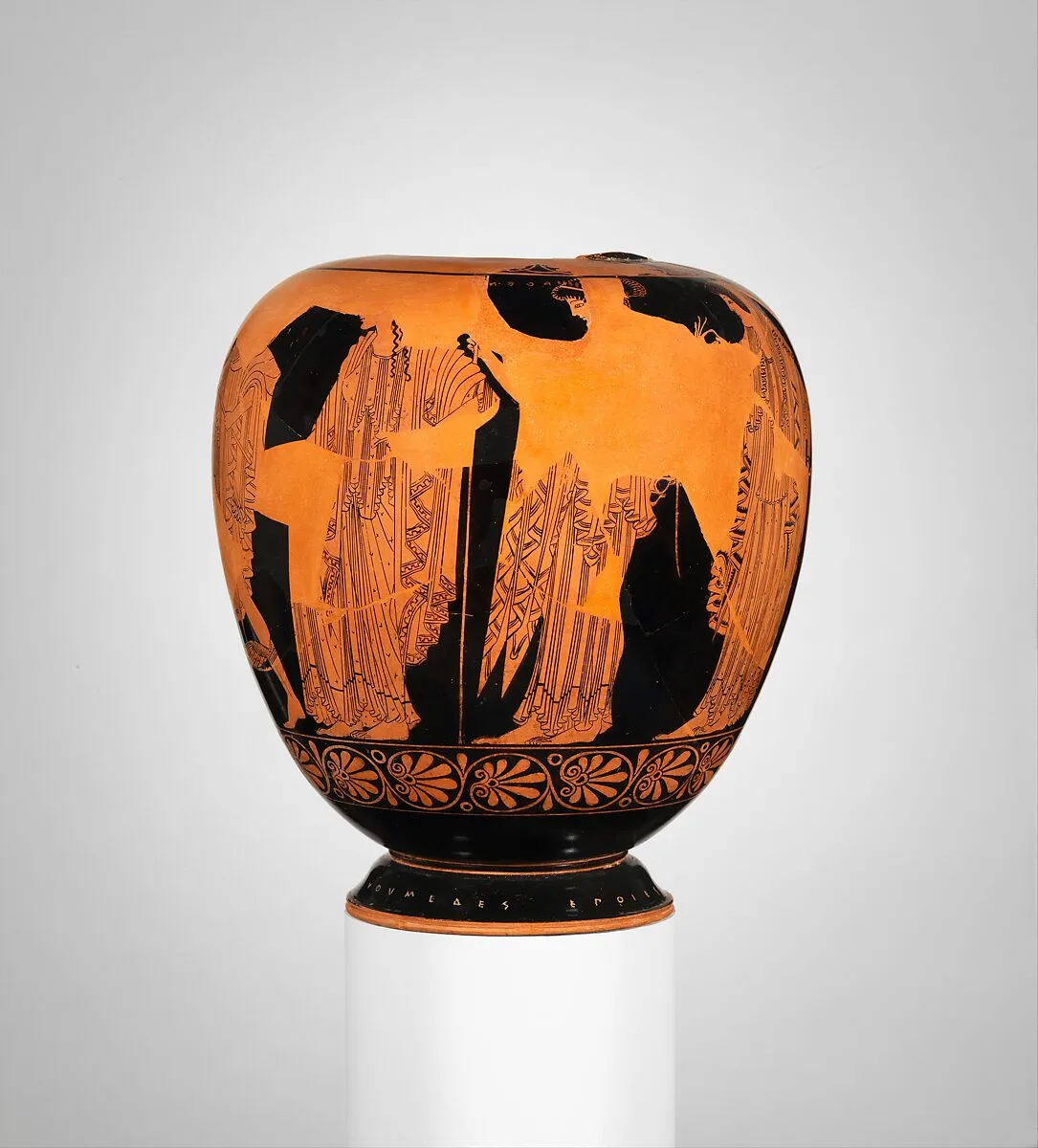 Terracotta oinochoe (jug) — Euthymides, Potter