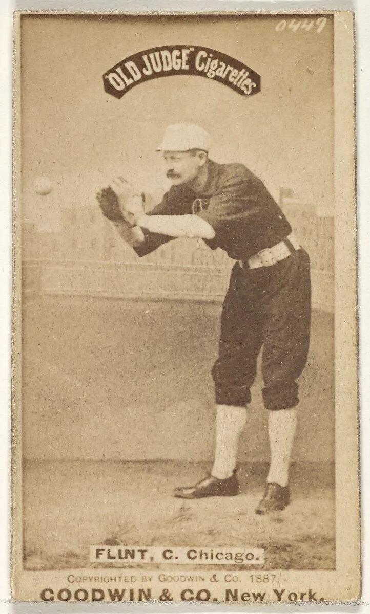 Frank Sylvester "Silver" Flint, Catcher, Chicago, from the Old Judge series (N172) for Old Judge Cigarettes — Goodwin & Company