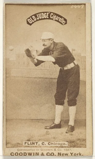 Frank Sylvester "Silver" Flint, Catcher, Chicago, from the Old Judge series (N172) for Old Judge Cigarettes