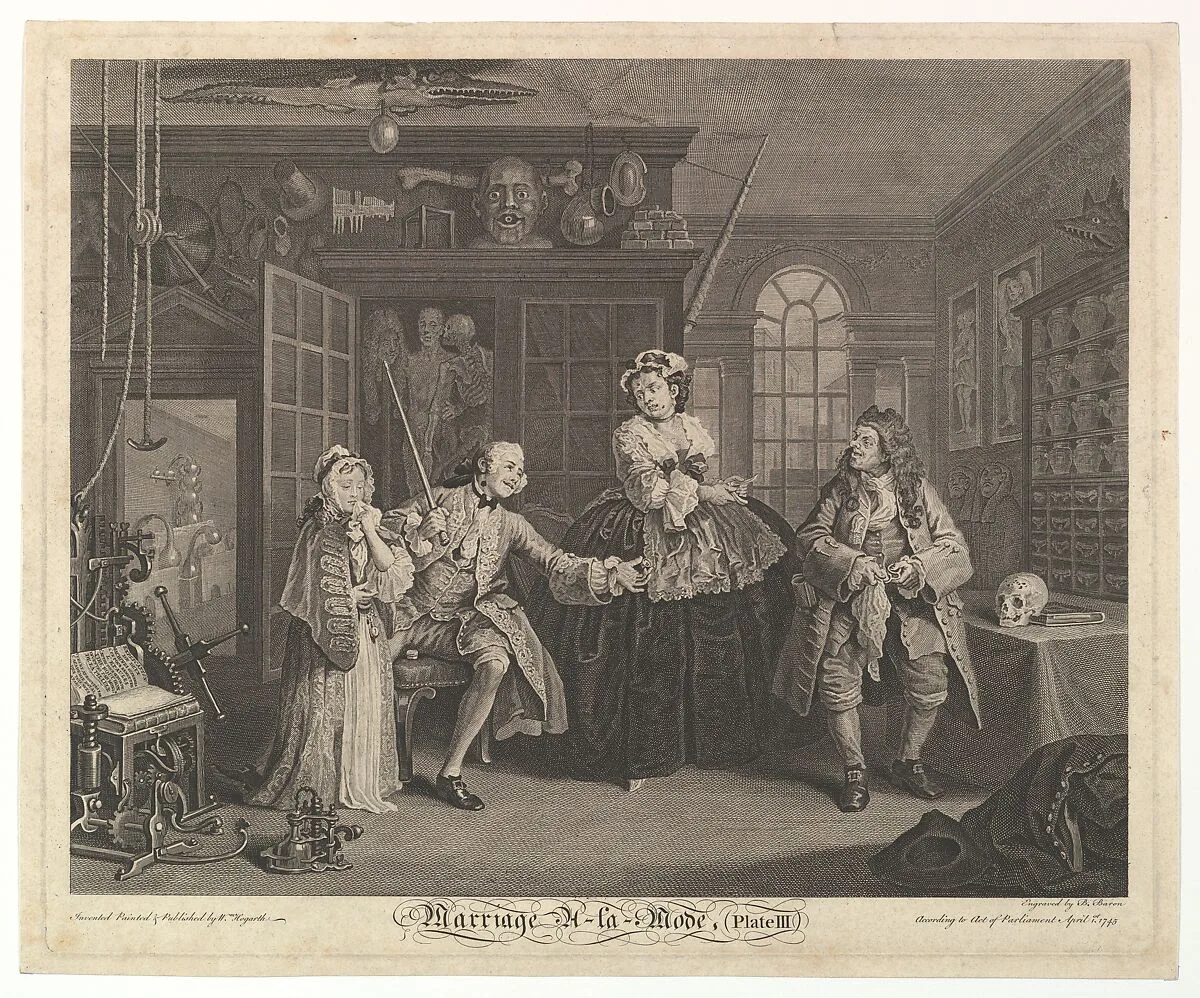 Marriage A-la-Mode, Plate III — William Hogarth|Bernard Baron