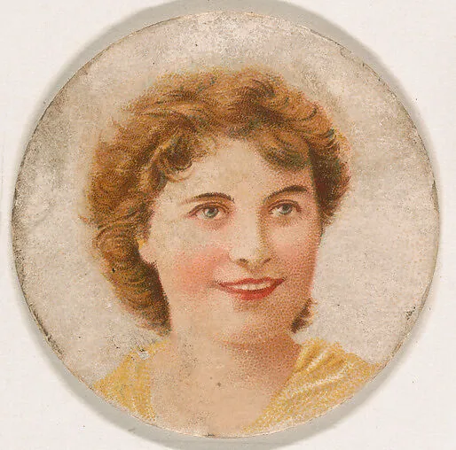Portrait of woman, from the Novelties series (N228, Type 1) issued by Kinney Bros. — Kinney Brothers Tobacco Company