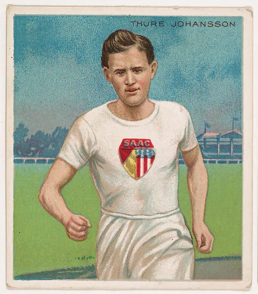 Thure Johansson, Track and Field, from Mecca & Hassan Champion Athlete and Prize Fighter collection, 1910 — Mecca Cigarettes