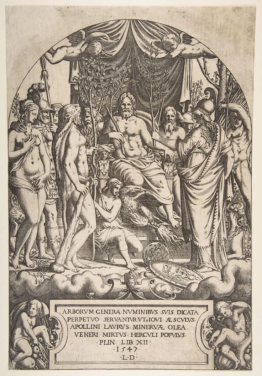 Jupiter on his Throne — Léon Davent|Luca Penni