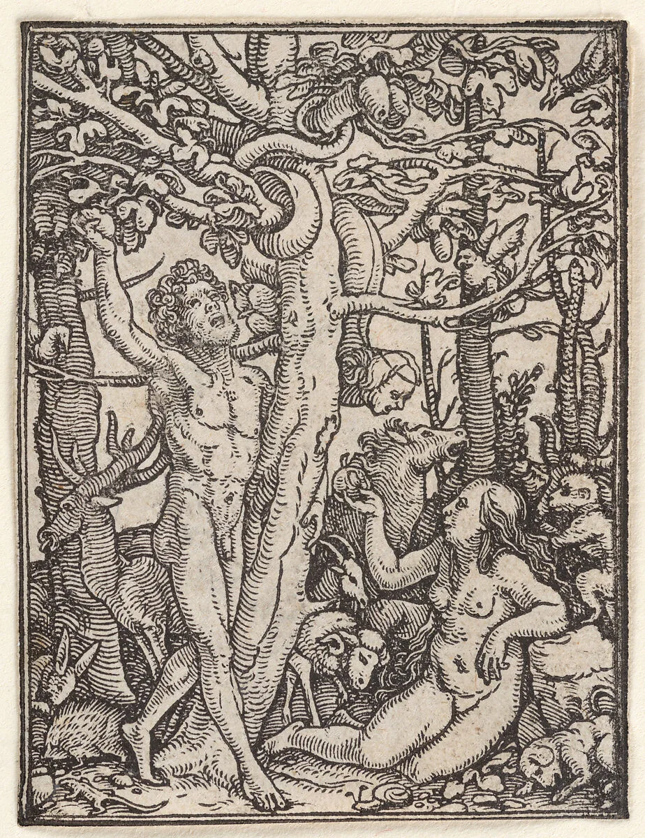 Fall (or Temptation of Adam), from The Dance of Death — Hans Holbein the Younger|Hans Lützelburger