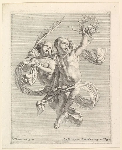 Groupe de deux angelots (regardant vers la droite)