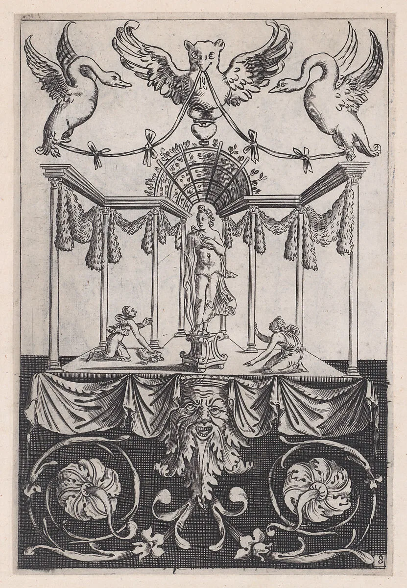 Ornamental Panel — Agostino Veneziano (Agostino dei Musi)|Raphael (Raffaello Sanzio or Santi)|Giovanni da Udine (Giovanni dei Ricamatori)
