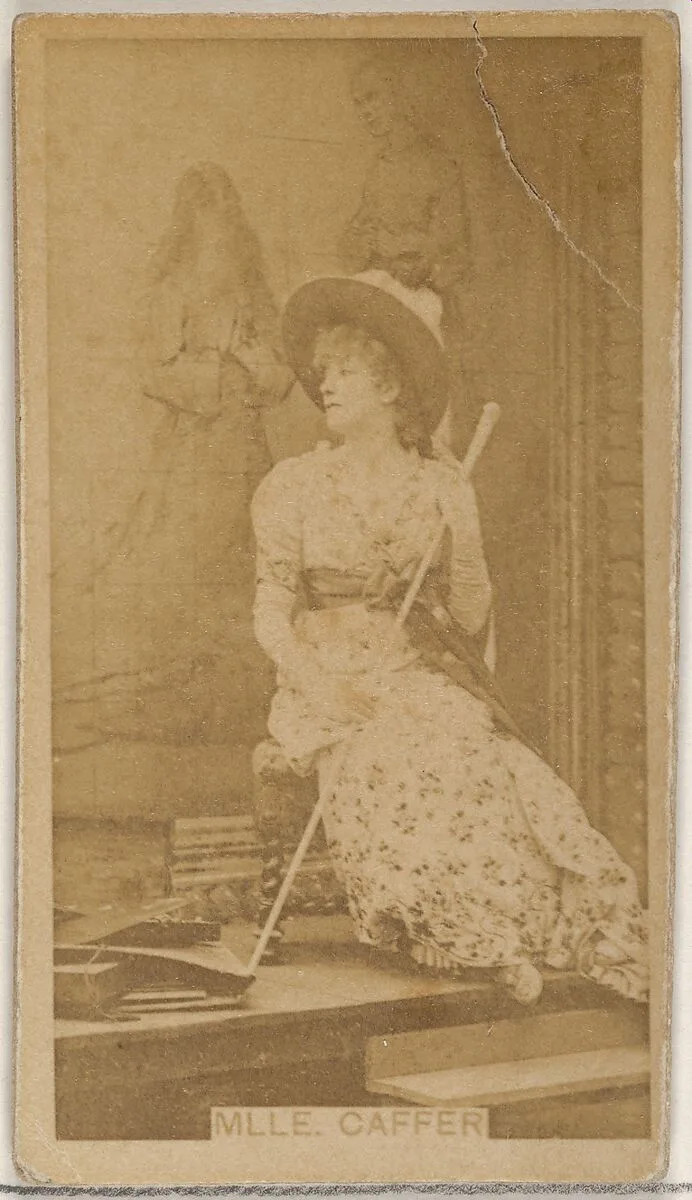 Mlle. Caffer, from the Actors and Actresses series (N45, Type 8) for Virginia Brights Cigarettes — Allen & Ginter