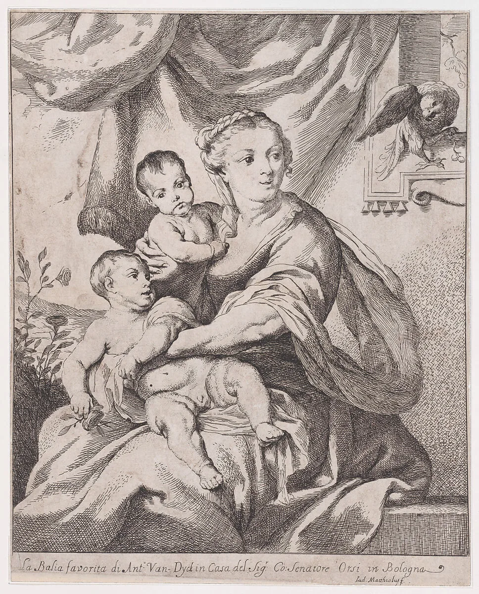 The favorite nanny (La balia favorita) — Anthony van Dyck|Giuseppe Maria Crespi