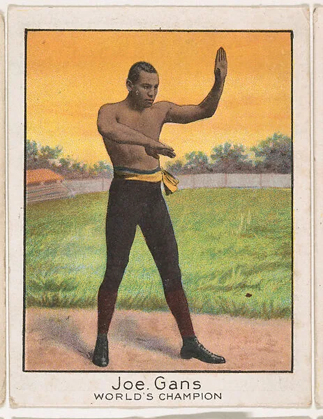 Joe Gans, from the Champion Athlete and Prize Fighter series (T220), issued by Mecca and Tolstoi Cigarettes — Tolstoi Cigarettes|Mecca Cigarettes
