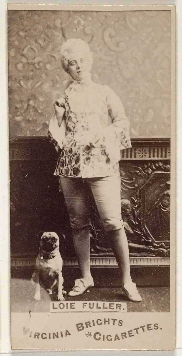 Loie Fuller, from the Actors and Actresses series (N45, Type 1) for Virginia Brights Cigarettes — Allen & Ginter