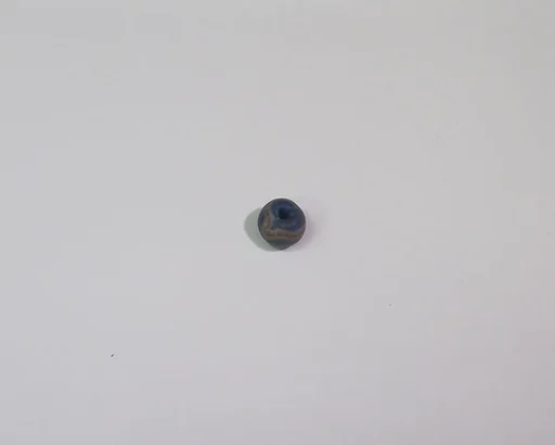 Blue, red, and white bead with trailed decoration