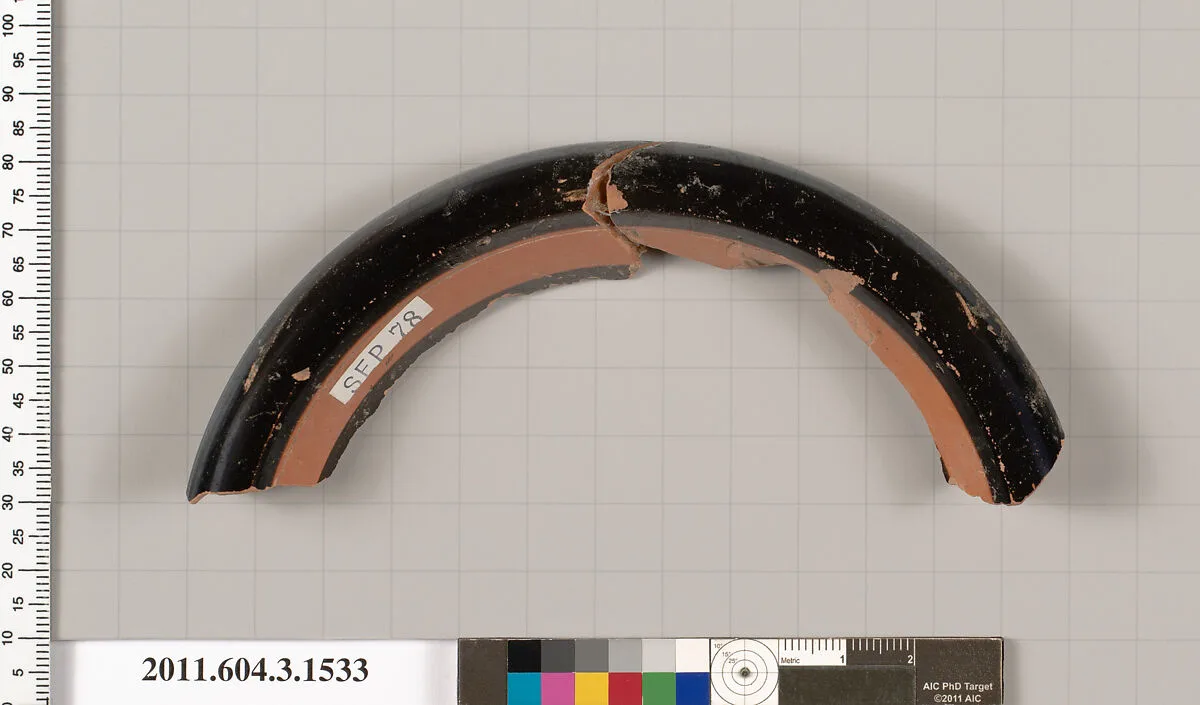 Terracotta fragment of a skyphos (deep drinking cup)? — Unknown